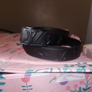 Louis Vuitton Black Monogram Men's Belt